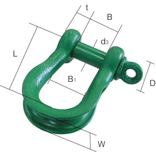 KANSAI 軽量型ワイドシャックル ストレートタイプ WRS 10t用 WRS-10