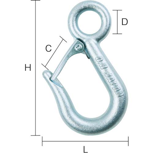 OH スリムフック(安全レバー付)1000kg WS-10S