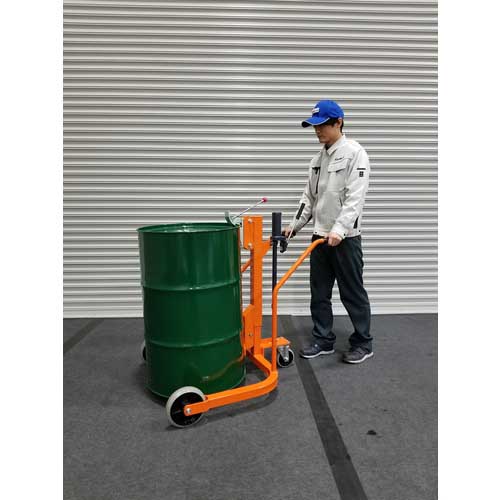 KSK ドラム缶運搬車 軽便ドラムカー 均等荷重500kg ■▼116-0004 CDX500 1台 KSK ドラム缶運搬車 軽便ドラムカー 均等荷重500kg CDX500の通販｜現場市場