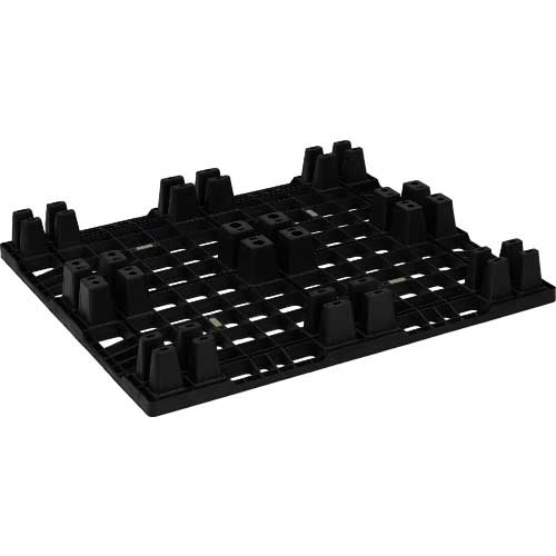 NPC 輸出梱包用プラスチックパレットEX-1110 ネスティングスキッド 黒 EX-1110-BK