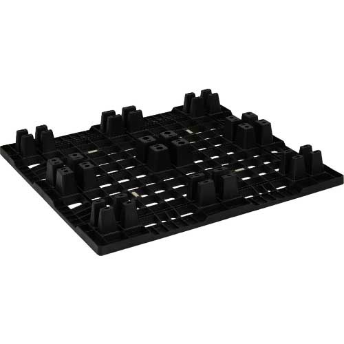 NPC 輸出梱包用プラスチックパレットEX-115110 ネスティングスキッド 黒 EX115110-BK