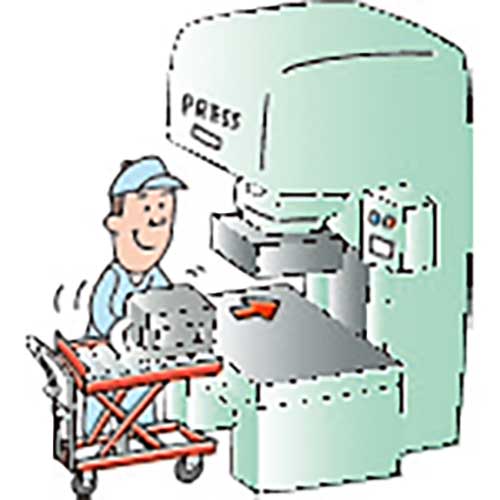 TRUSCO 金型移動用ハンドリフター 450kg 600X900 HLFA-E500M1