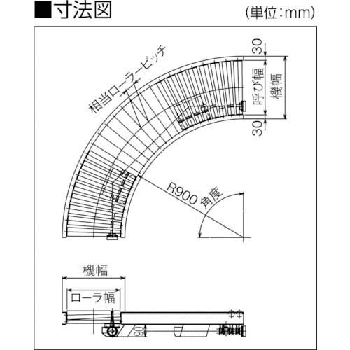 【廃番】マルヤス カウンタドライブローラコンベヤ MCD-50-315-75-300-D-R