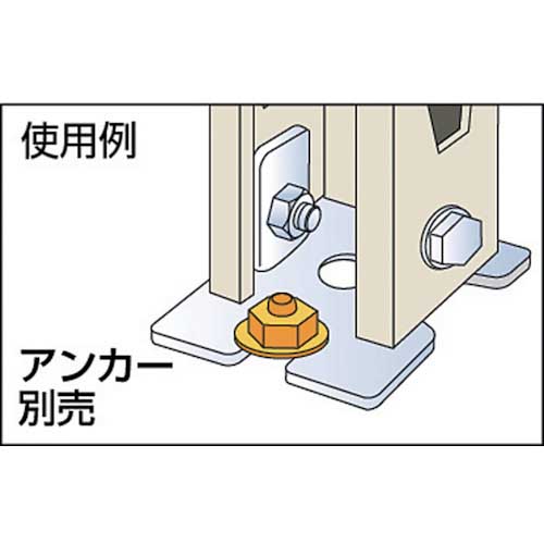 TRUSCO スチールラック M3・M5棚用 床固定用ベースプレート 2個入 MMBP-2