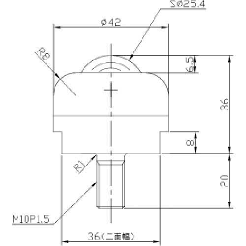 プレインベア ボールキャスター 上下兼用 ボルトタイプ スチール製 PV120B 許容荷重200kg