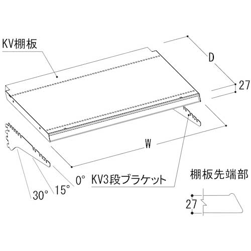 タテヤマアドバンス KV棚板セット W1200×D600 S77673の通販｜現場市場