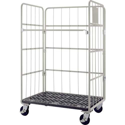 ワコーパレット カーゴプレスタ観音扉付1100×800×1700床プラ ベージュ色 WKP-1180-KT