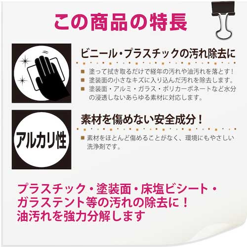 KANSAI 業務用洗剤 復活洗浄剤300ml ビニール・プラスチック用 透明 00017660042300