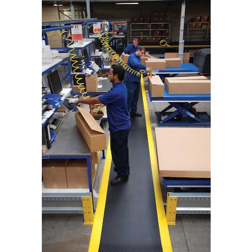 NOTRAX 疲労軽減マット バブルソフトレッド ブラック&イエロー 910X1500 417S0035BY