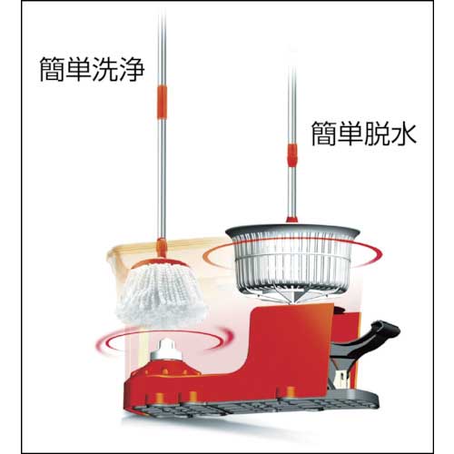 アイリスオーヤマ 536549 回転モップ専用モップ KMO-22 OR KMO-22OR