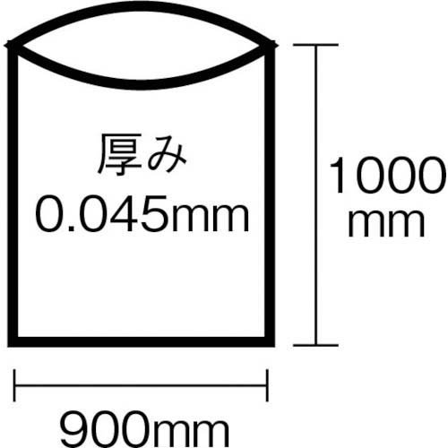 サニパック N-93Nシリーズ90L透明 10枚 N-93-CL
