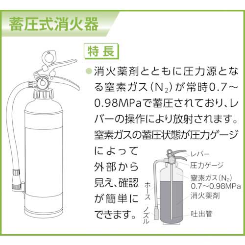 HATSUTA 蓄圧式粉末消火器 6型 PEP-6