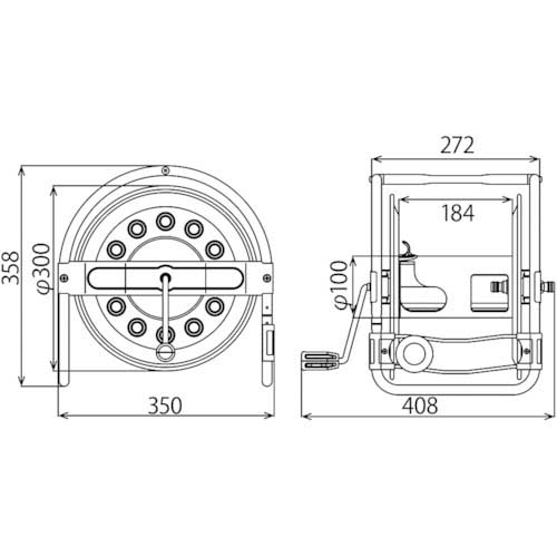 ハタヤ ステンノホースリール 20m巻用 リール本体のみ SSD-0