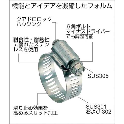 BREEZE ステンレスホースバンド 締付径14〜27mm (10個入) 300 10 H JP