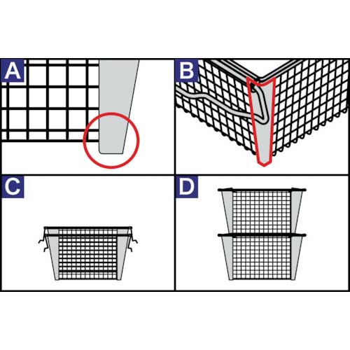 IKD ワイヤーバスケット A02200005970 代引き不可 日本メタルワークス ＩＫＤ ワイヤーバスケット 品番：A02200005970