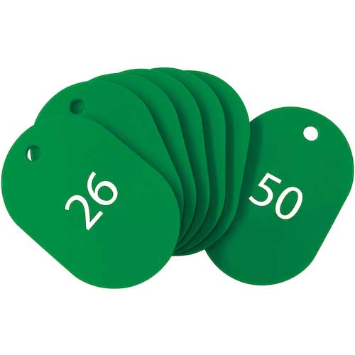 OP 番号札 大 番号入り26〜50 緑 (25枚入) BF-51-GN