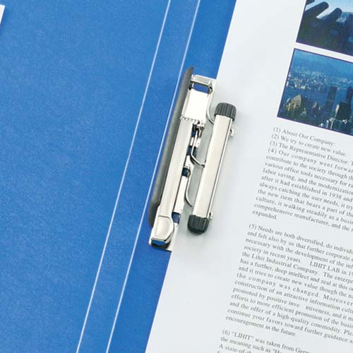 LIHIT A4パンチレスファイル 青 F-347-8