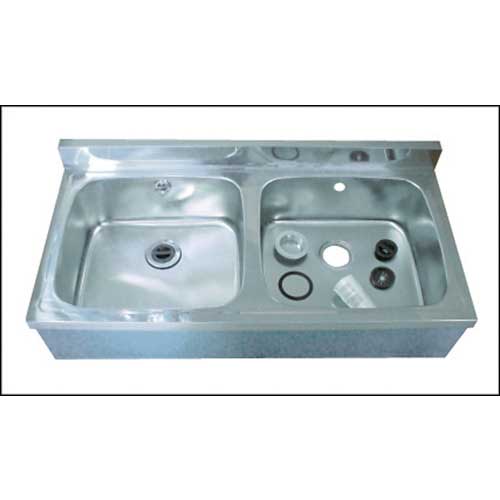 アズマ 二槽シンク(ホース付) 900×600×800 HP2-900