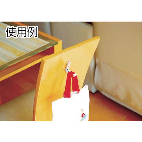 光 収納フック 小 亜鉛 シルバー (1個=1PK) KSUF-12