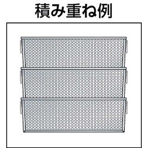 TRUSCO スチール容器 角型パンチングBOX 有効内寸394×234×87 VPB-3