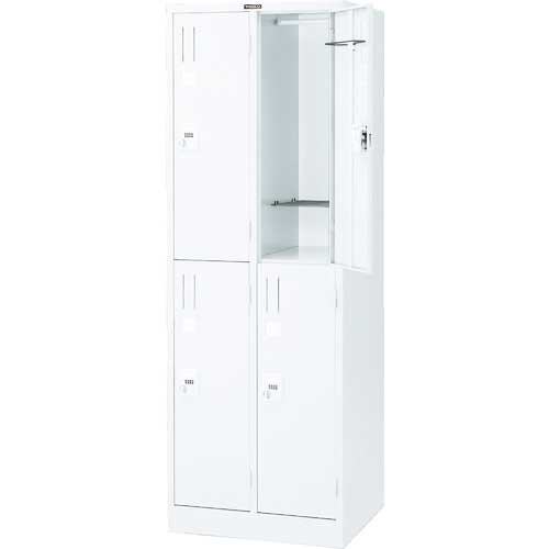 TRUSCO 手ぶらキーロッカー 4人用2列2段 608X515X1790 W色 WKL22