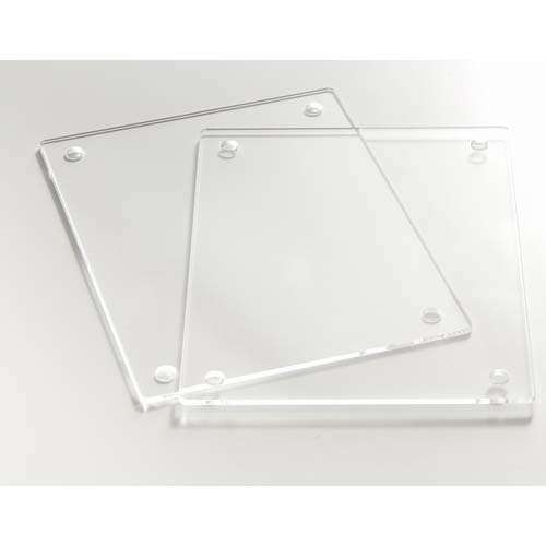 TRUSCO アクリルパネル2枚セット 厚さ2.5mm はがきサイズが入る 8mm穴 AP2.5-PC-8
