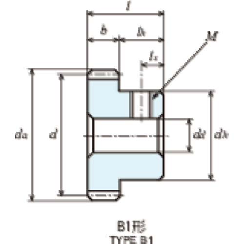 KG 黄銅平歯車 S30B 45B+0203 形状B1 モジュール0.3 歯数45