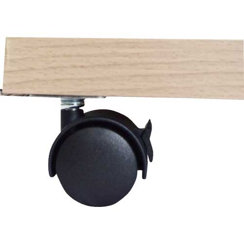 TRUSCO プレート式双輪キャスター ナイロン車輪 自在ストッパー付 Φ50 TPWS-50