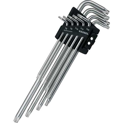 VESSEL いじり止めトルクスレンチ 9本組 No.8509TXH(8500TXH 9本組) 8509TXH