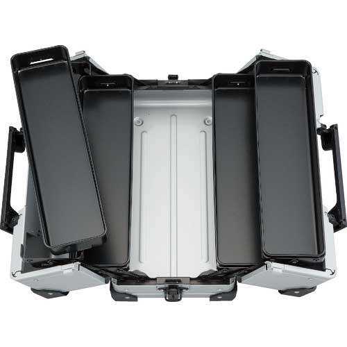 KTC スチール製工具箱 両開きメタルケース(シルバー) 間口440×奥行233×高さ230mm EK-10A