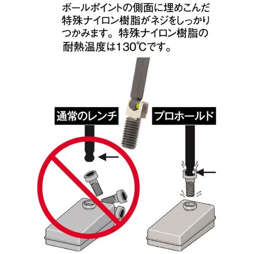BONDHUS プロホールド(ネジつかみ機能付ドライバー) 3mm No.74656 PBS3MM