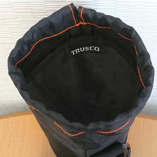 TRUSCO ペットボトルホルダー カラビナ付き ブラック TPC-BK