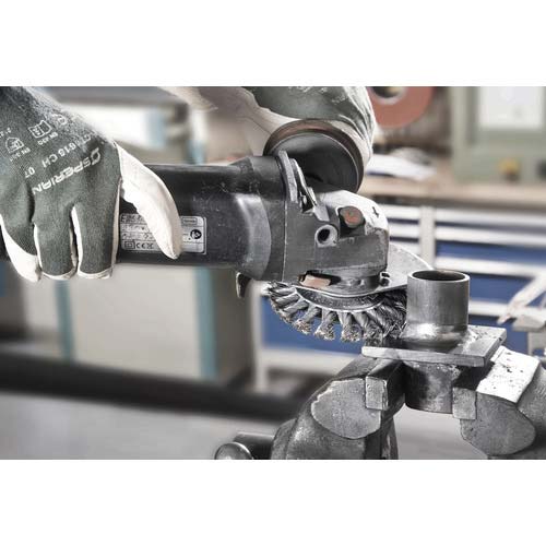 LESSMANN 左右逆ノットべベルブラシ Φ115 ステンレス線 線径0.5 47285WJP