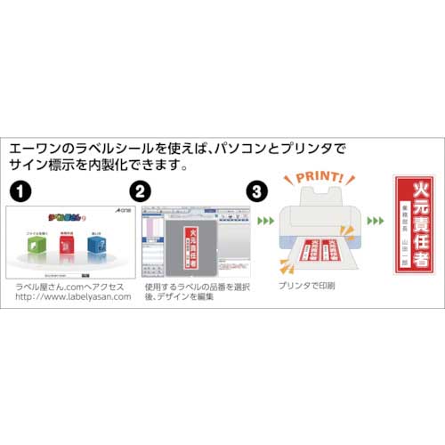 3M エーワン 屋外用サインラベル(レーザー)UVカット保護カバー付きタイプ5枚 31045