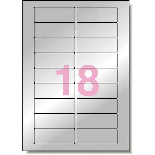 3M エーワン 屋外用サインラベル(レーザー)ツヤ消しシルバー 18面 (5枚) 31056