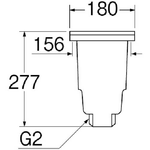 SANEI 流し排水栓 BL仕様流し台用 取付ネジ径156mm ホース接続部G2 H650A