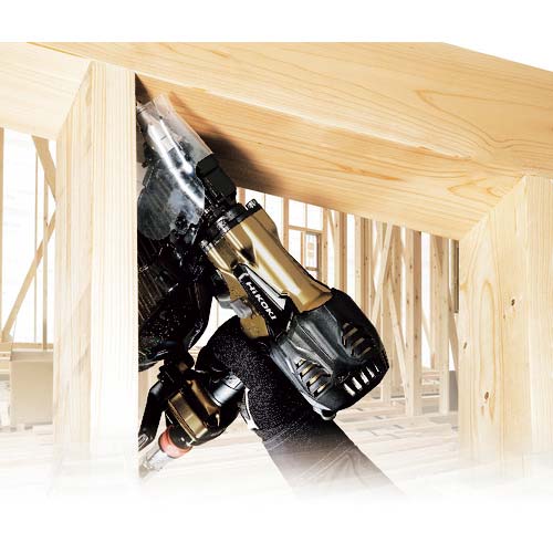 HiKOKI 高圧ロール釘打機 65mmハイゴールド パワー切替機構付 NV65HR2