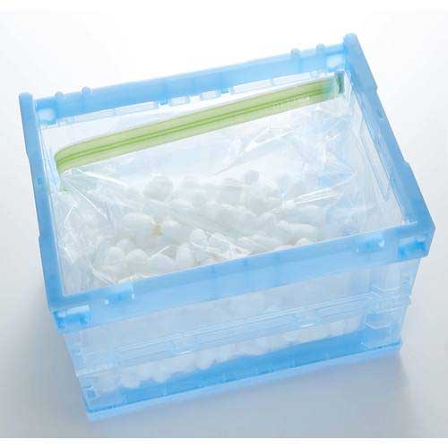 TRUSCO 密封ジッパー袋 50L用コンテナインナー用 5枚入 幅820×深さ500×マチ320 KTI50L