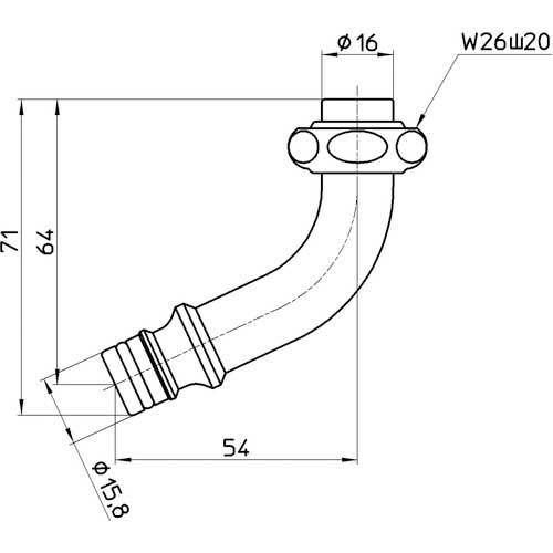 SANEI 散水用ホームパイプ ワンタッチ接続 W26山20 散水部品 呼び13 PY126-64X-16