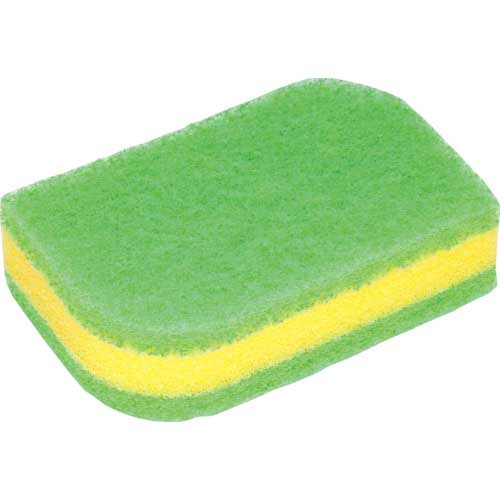3M スコッチ・ブライト 抗菌ウレタンスポンジたわし(リーフ型) グリーン SS-72KG
