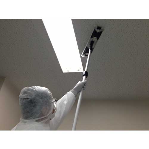 小津産業 クリーンルーム用モップ 天井用モップセット 幅450×長さ1300〜2360mm 103382