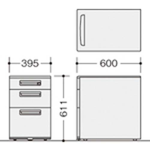 NAIKI ワゴン(3段) XE046XC-W