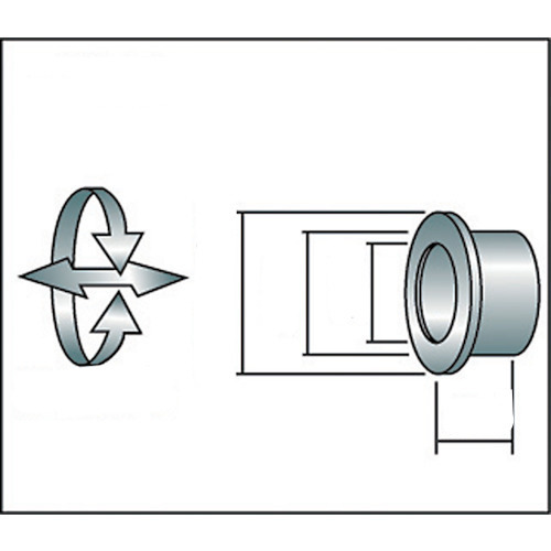 オイレス グライトロンF フランジブッシュ 4個入 内径8×長さ6mm 77F-0806