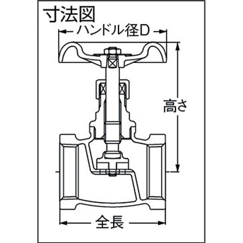 KITZ 青銅製グローブバルブ100型 25A A-25A