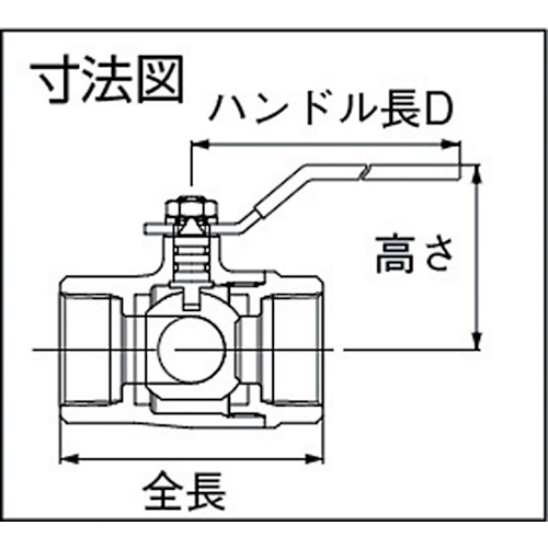 KITZ 横型三方弁シリーズバルブ 50A TN-50Aの通販｜現場市場