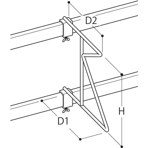 【廃番】タテヤマアドバンス 陳列機器 シグマフック 8Φ×700×600mm 040034-CH