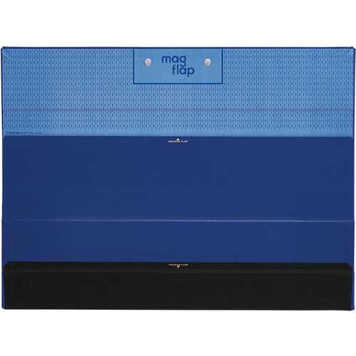 KING JIM クリツプボ-ド マグフラツプ A3 青 長辺とじ 収納約30枚 背面・底面フラップ付き 5077-B