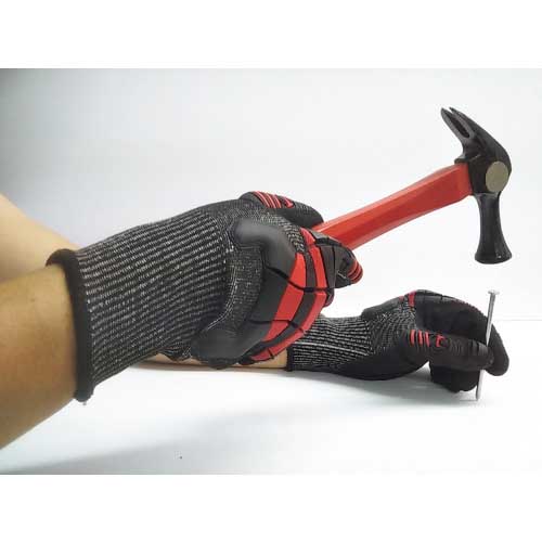 富士手袋 ナックルアーマーC4 赤 M 9900-R-M