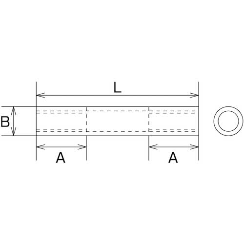 水本 ステンレス パイプナット 捻子径M-12 全長50mm B-1576