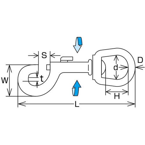 水本 ステンレス ナスカン 線径2.5mm 長さ50mm(1個入) B-2829